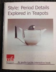 MFA book in print and braille on period teapots