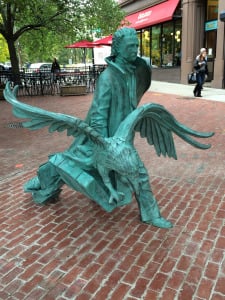 Edgar Allan Poe statue in Boston
