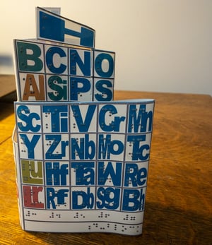 Pocket Periodic Table for Braille Readers