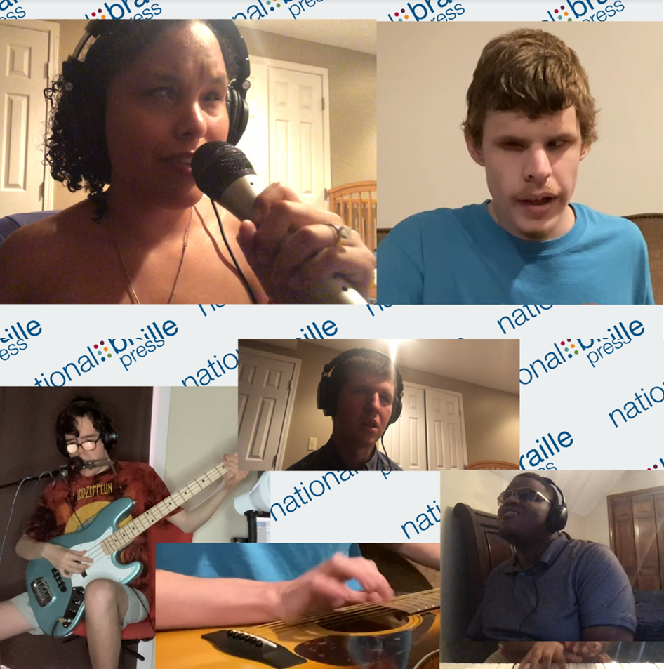 Screen shots of Gala Musicians, each performing from their own homes and streaming into the event.  