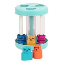 The Sound Puzzle has bright colored shaped that fit along clear tubes that are held together on both ends with a colorful circle.